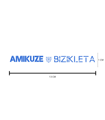 Sticker Amikuze 13/1 Blanc Texte Bleu