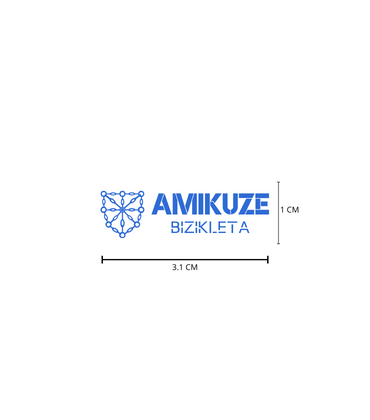 Sticker Amikuze 3,1/1 Blanc Texte Bleu