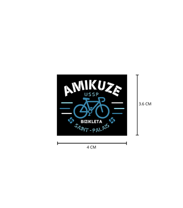 Sticker Amikuze Velo 4/3,6 Bleu